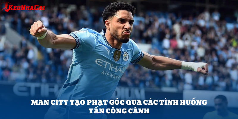 Man City có trung bình hơn 8 quả phạt góc mỗi trận nhờ lối chơi kiểm soát bóng và đánh biên liên tục.